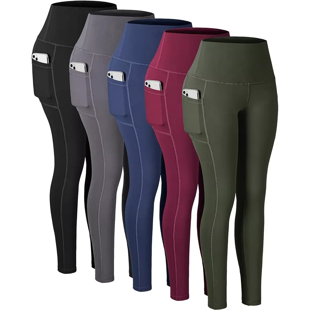 Legginsy z wysokim stanem i kieszeniami
