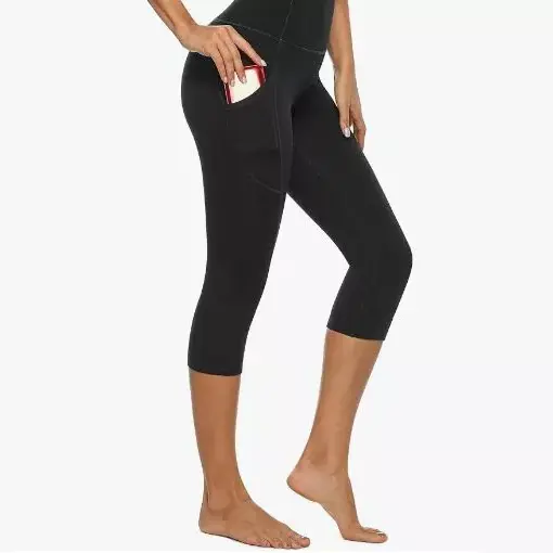 Damskie dwuwarstwowe legginsy do jogi z wysokim stanem